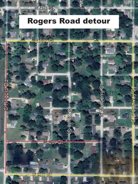 Rogers Road closure for stormwater project